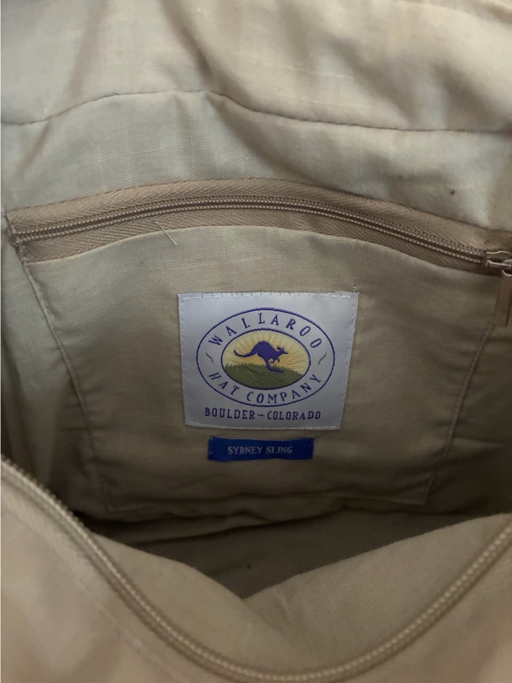 Lightweight Blue Green Beige Tote Bag - Picture 3 of 5